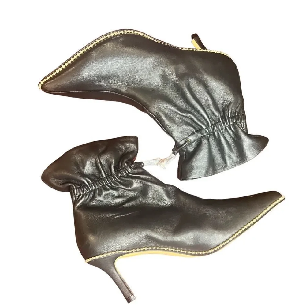 Coach Wynie Bootie in Black with Gold NWOB Size 6 1/2